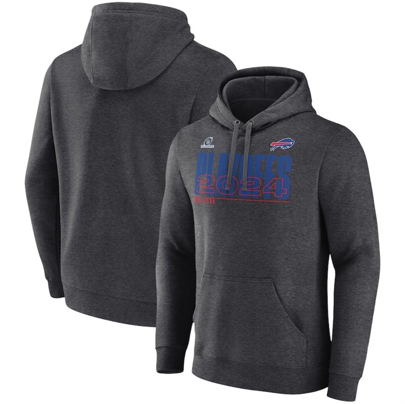 Men's Buffalo Bills Charcoal 2024 Playoffs Pullover Hoodie Men's Buffalo Bills Charcoal 2024 Playoffs Pullover Hoodie