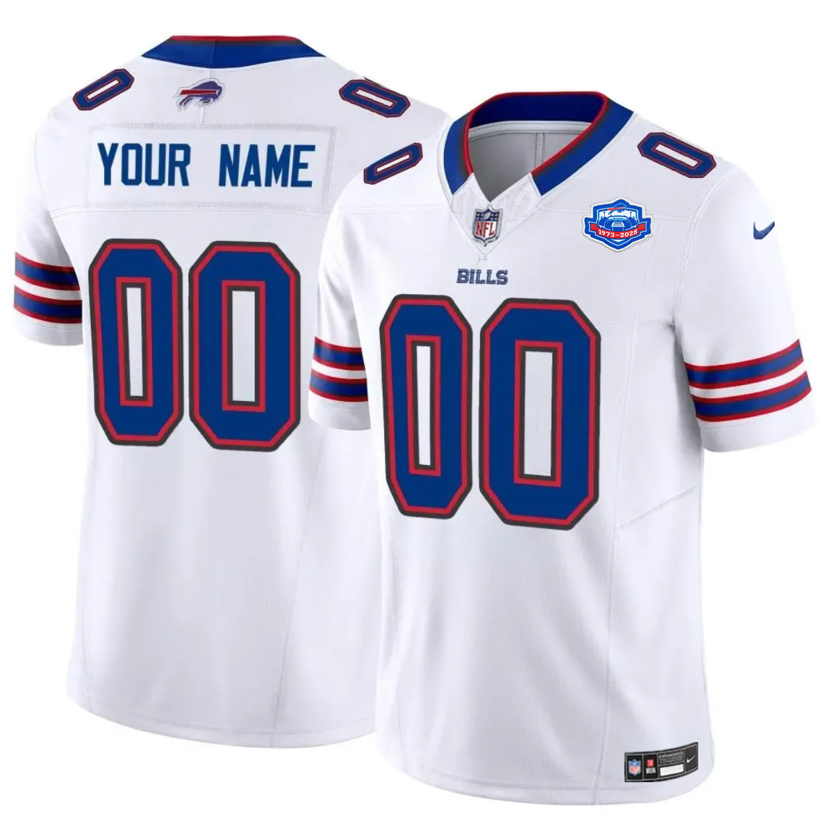 Men's Buffalo Bills Active Player Custom White 2025 F.U.S.E. With Farewell Patch Vapor Untouchable Limited Stitched Football Jersey Men's Buffalo Bills Active Player Custom White 2025 F.U.S.E. With Farewell Patch Vapor Untouchable Limited Stitched Football Jersey