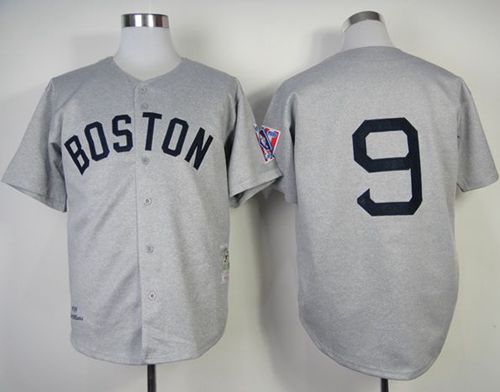 Mitchell And Ness 1939 Red Sox #9 Ted Williams Grey Throwback Stitched MLB Jersey Mitchell And Ness 1939 Red Sox #9 Ted Williams Grey Throwback Stitched MLB Jersey