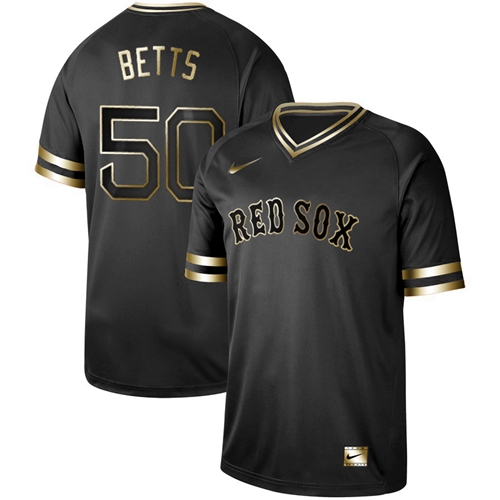 Nike Red Sox #50 Mookie Betts Black Gold Authentic Stitched MLB Jersey Nike Red Sox #50 Mookie Betts Black Gold Authentic Stitched MLB Jersey