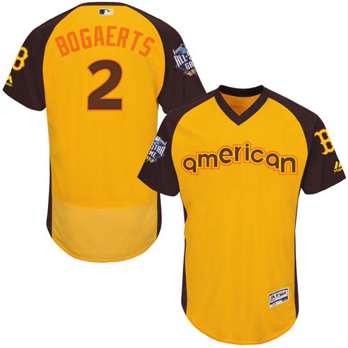 Red Sox #2 Xander Bogaerts Gold Flexbase Authentic Collection 2016 All-Star American League Stitched MLB Jersey Red Sox #2 Xander Bogaerts Gold Flexbase Authentic Collection 2016 All-Star American League Stitched MLB Jersey