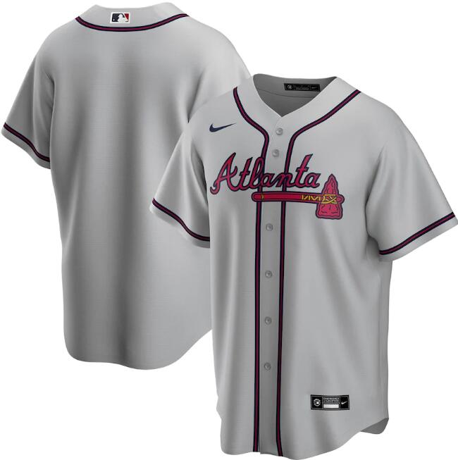 Men's Atlanta Braves Blank Grey MLB Cool Base Stitched Jersey Men's Atlanta Braves Blank Grey MLB Cool Base Stitched Jersey
