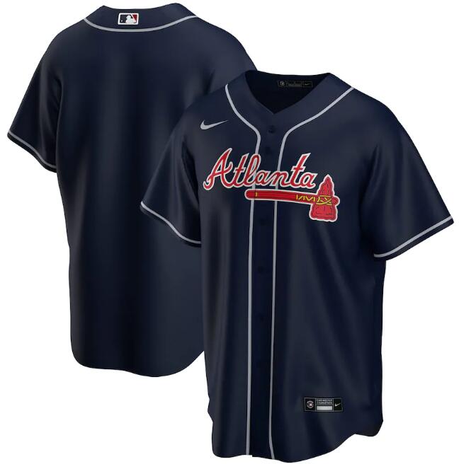 Men's Atlanta Braves Blank Navy MLB Cool Base Stitched Jersey Men's Atlanta Braves Blank Navy MLB Cool Base Stitched Jersey