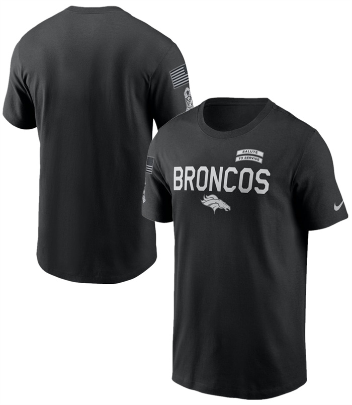 Men's Denver Broncos Black 2026 Salute to Service Sideline Dri-FIT T-Shirt