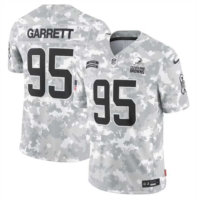 Men's Cleveland Browns #95 Myles 2024 F.U.S.E Arctic Camo Salute to Service Limited Stitched Football Jersey Men's Cleveland Browns #95 Myles 2024 F.U.S.E Arctic Camo Salute to Service Limited Stitched Football Jersey