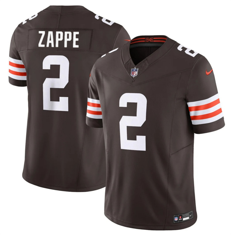 Men's Cleveland Browns #2 Bailey Zappe Brown 2024 F.U.S.E. Vapor Limited Stitched Football Jersey Men's Cleveland Browns #2 Bailey Zappe Brown 2024 F.U.S.E. Vapor Limited Stitched Football Jersey