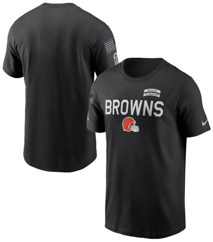 Men's Cleveland Browns Black 2026 Salute to Service Sideline Dri-FIT T-Shirt