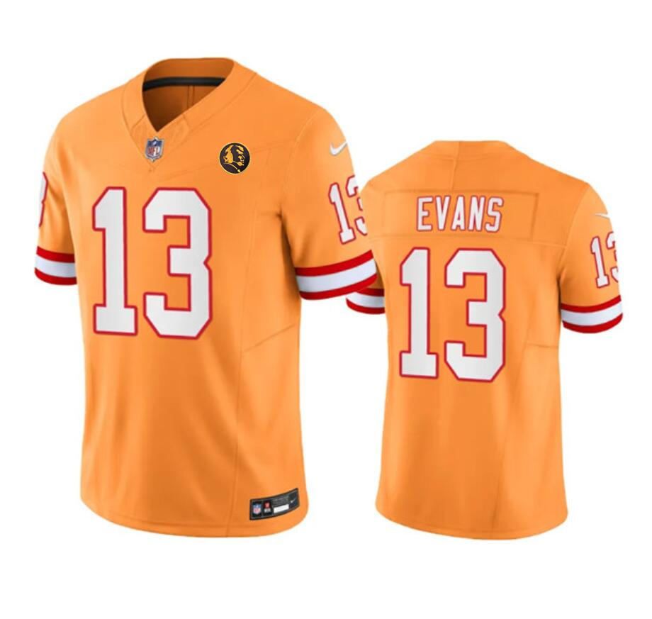 Men's Tampa Bay Buccaneers #13 Mike Evans Orange 2023 F.U.S.E. With John Madden Patch Vapor Limited Stitched Football Jersey Men's Tampa Bay Buccaneers #13 Mike Evans Orange 2023 F.U.S.E. With John Madden Patch Vapor Limited Stitched Football Jersey