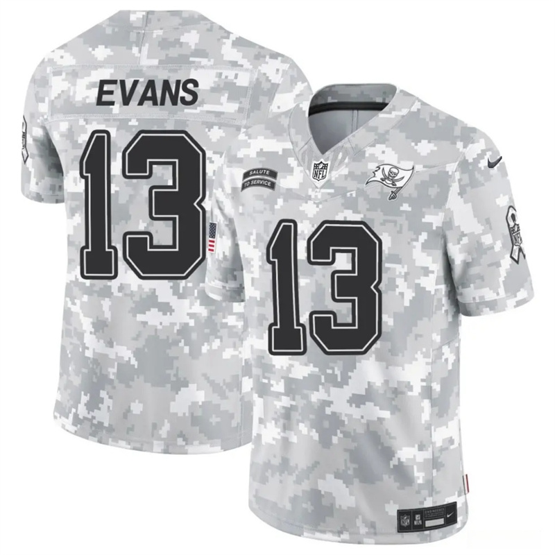 Men's Tampa Bay Buccaneers #13 Mike Evans 2024 F.U.S.E Arctic Camo Salute to Service Limited Stitched Football Jersey Men's Tampa Bay Buccaneers #13 Mike Evans 2024 F.U.S.E Arctic Camo Salute to Service Limited Stitched Football Jersey