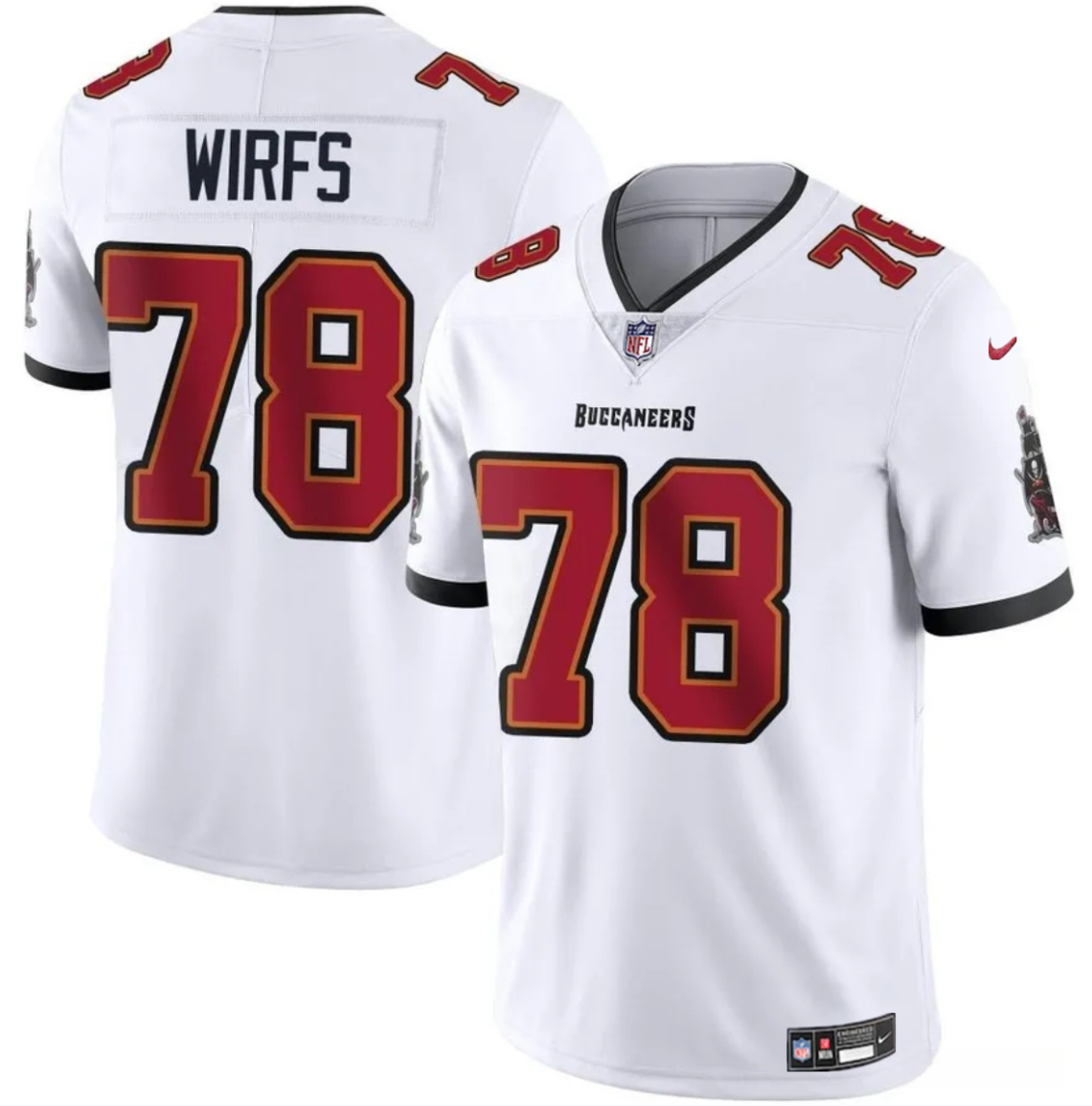 Men's Tampa Bay Buccaneers #78 Tristan Wirfs White 2025 Vapor Untouchable Limited Stitched Football Jersey Men's Tampa Bay Buccaneers #78 Tristan Wirfs White 2025 Vapor Untouchable Limited Stitched Football Jersey