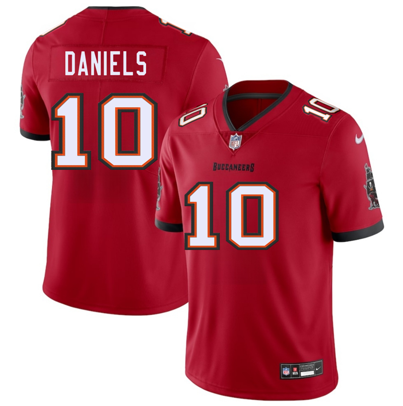Men's Tampa Bay Buccaneers #10 Jalon Daniels Red 2026 Draft Vapor Limited Stitched Jersey
