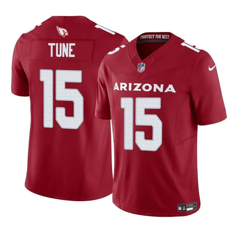 Men's Arizona Cardinals #15 Clayton Tune Red 2023 F.U.S.E. Vapor Untouchable Limited Stitched Football Jersey Men's Arizona Cardinals #15 Clayton Tune Red 2023 F.U.S.E. Vapor Untouchable Limited Stitched Football Jersey