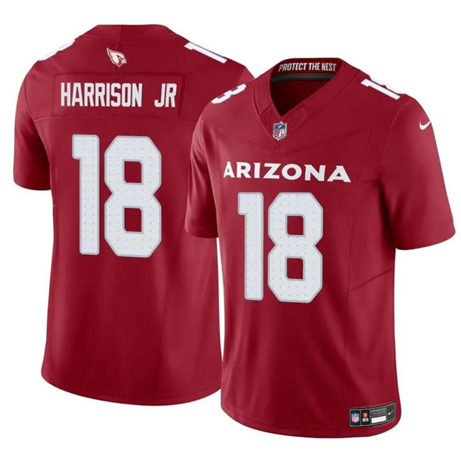 Men's Arizona Cardinals #18 Marvin Harrison Jr Red 2024 Draft F.U.S.E. Vapor Untouchable Limited Stitched Football Jersey Men's Arizona Cardinals #18 Marvin Harrison Jr Red 2024 Draft F.U.S.E. Vapor Untouchable Limited Stitched Football Jersey