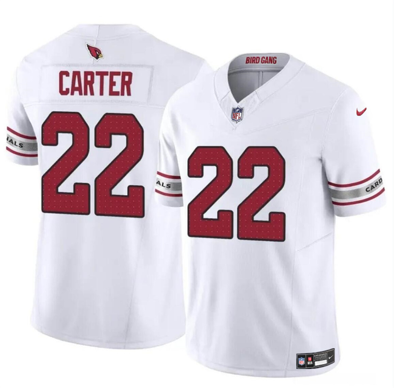 Men's Arizona Cardinals #22 Michael Carter White 2023 F.U.S.E. Vapor Untouchable Limited Stitched Football Jersey Men's Arizona Cardinals #22 Michael Carter White 2023 F.U.S.E. Vapor Untouchable Limited Stitched Football Jersey