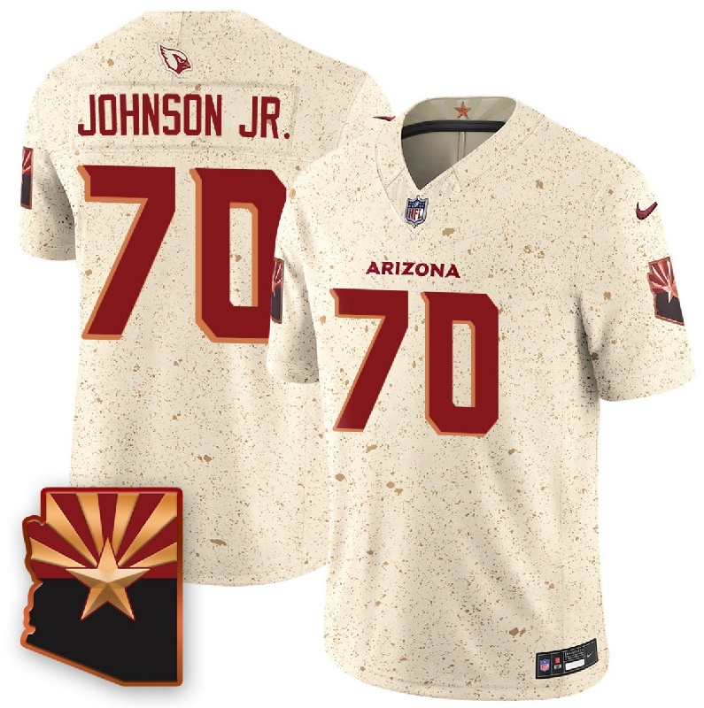 Men's Arizona Cardinals #70 Paris Johnson Jr. 2025 F.U.S.E. “Rivalries” Vapor Untouchable Limited Stitched Jersey Men's Arizona Cardinals #70 Paris Johnson Jr. 2025 F.U.S.E. “Rivalries” Vapor Untouchable Limited Stitched Jersey