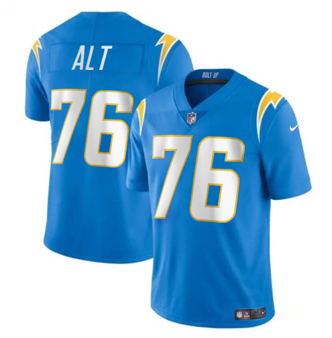 Men's Los Angeles Chargers #76 Joe Alt Light Blue Vapor Limited Stitched Football Jersey
