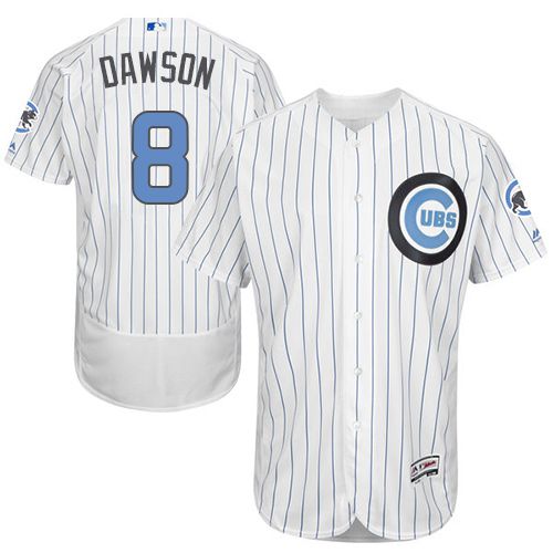 Cubs #8 Andre Dawson White(Blue Strip) Flexbase Authentic Collection Father's Day Stitched MLB Jersey Cubs #8 Andre Dawson White(Blue Strip) Flexbase Authentic Collection Father's Day Stitched MLB Jersey