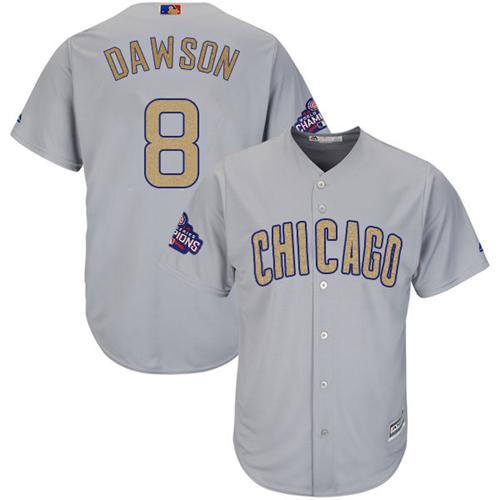 Cubs #8 Andre Dawson Grey 2017 Gold Program Cool Base Stitched MLB Jersey Cubs #8 Andre Dawson Grey 2017 Gold Program Cool Base Stitched MLB Jersey
