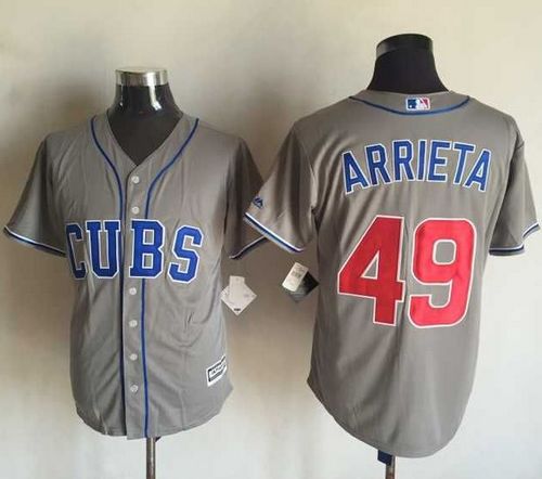 Cubs #49 Jake Arrieta Grey New Cool Base Stitched MLB Jersey Cubs #49 Jake Arrieta Grey New Cool Base Stitched MLB Jersey