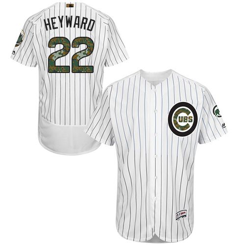 Cubs #22 Jason Heyward White(Blue Strip) Flexbase Authentic Collection Memorial Day Stitched MLB Jersey Cubs #22 Jason Heyward White(Blue Strip) Flexbase Authentic Collection Memorial Day Stitched MLB Jersey