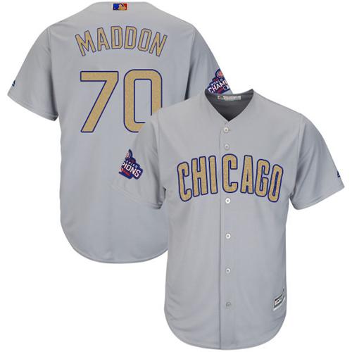 Cubs #70 Joe Maddon Grey 2017 Gold Program Cool Base Stitched MLB Jersey Cubs #70 Joe Maddon Grey 2017 Gold Program Cool Base Stitched MLB Jersey