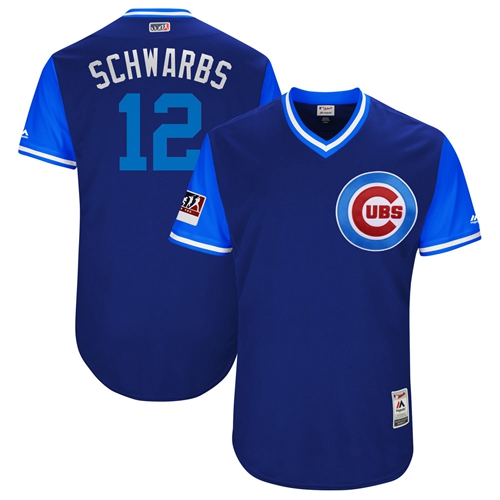 Cubs #12 Kyle Schwarber Royal 
