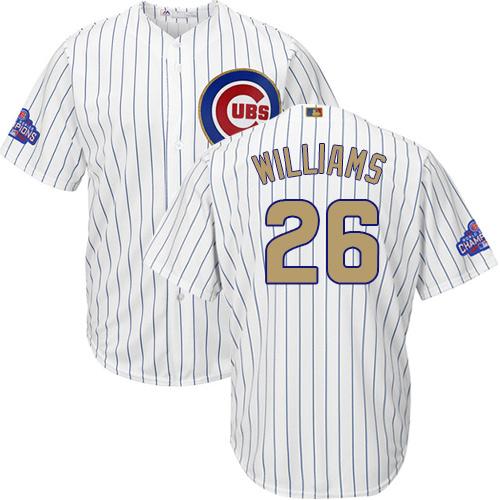 Cubs #26 Billy Williams White(Blue Strip) 2017 Gold Program Cool Base Stitched MLB Jersey Cubs #26 Billy Williams White(Blue Strip) 2017 Gold Program Cool Base Stitched MLB Jersey