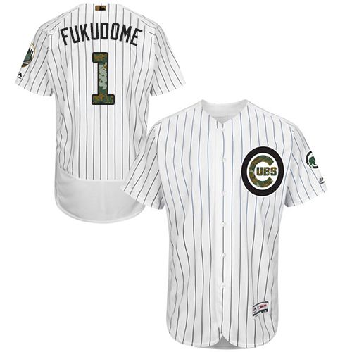 Cubs #1 Kosuke Fukudome White(Blue Strip) Flexbase Authentic Collection Memorial Day Stitched MLB Jersey Cubs #1 Kosuke Fukudome White(Blue Strip) Flexbase Authentic Collection Memorial Day Stitched MLB Jersey