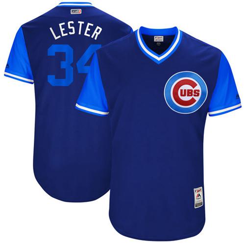 Cubs #34 Jon Lester Royal "Lester" Players Weekend Authentic Stitched MLB Jersey Cubs #34 Jon Lester Royal "Lester" Players Weekend Authentic Stitched MLB Jersey