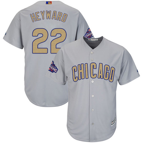 Cubs #22 Jason Heyward Grey 2017 Gold Program Cool Base Stitched MLB Jersey Cubs #22 Jason Heyward Grey 2017 Gold Program Cool Base Stitched MLB Jersey