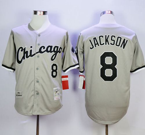Mitchell And Ness 1993 White Sox #8 Bo Jackson Grey Throwback Stitched MLB Jersey Mitchell And Ness 1993 White Sox #8 Bo Jackson Grey Throwback Stitched MLB Jersey