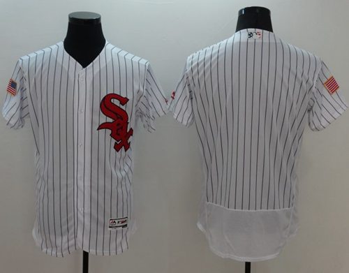 White Sox Blank White(Black Strip) Fashion Stars & Stripes Flexbase Authentic Stitched MLB Jersey White Sox Blank White(Black Strip) Fashion Stars & Stripes Flexbase Authentic Stitched MLB Jersey
