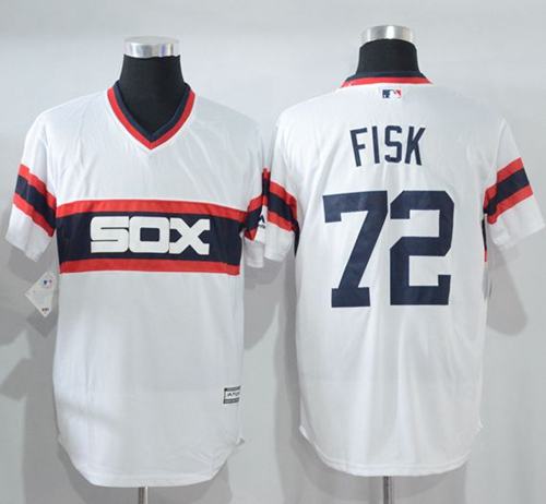 White Sox #72 Carlton Fisk White New Cool Base Alternate Home Stitched MLB Jersey White Sox #72 Carlton Fisk White New Cool Base Alternate Home Stitched MLB Jersey