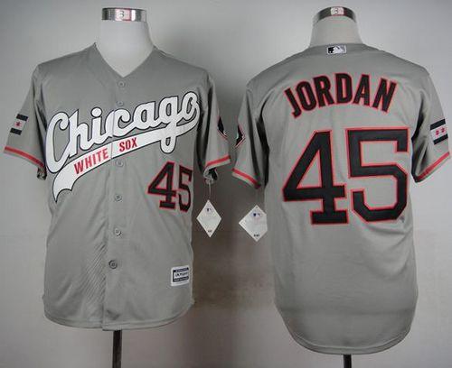 White Sox #45 Michael Jordan Grey New Cool Base Stitched MLB Jersey White Sox #45 Michael Jordan Grey New Cool Base Stitched MLB Jersey