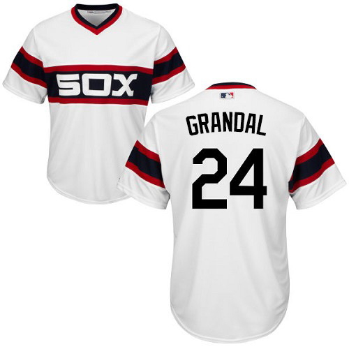 White Sox #24 Yasmani Grandal White New Cool Base Alternate Home Stitched MLB Jersey White Sox #24 Yasmani Grandal White New Cool Base Alternate Home Stitched MLB Jersey
