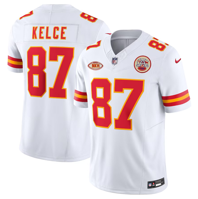 Men’s Kansas City Chiefs #87 Travis Kelce White 2023 F.U.S.E. With 
