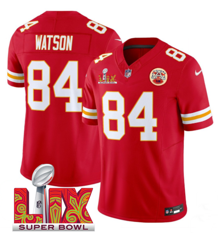 Men's Kansas City Chiefs #84 Justin Watson Red F.U.S.E. 24/25 Super Bowl LIX Vapor Untouchable Limited Stitched Football Jersey