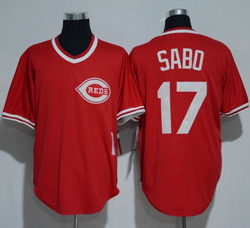 Mitchell And Ness 1990 Reds #17 Chris Sabo Red Throwback Stitched MLB Jersey Mitchell And Ness 1990 Reds #17 Chris Sabo Red Throwback Stitched MLB Jersey