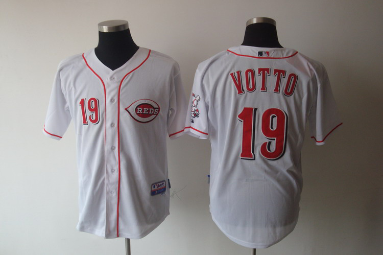 Reds #19 Joey Votto White Cool Base Stitched MLB Jersey Reds #19 Joey Votto White Cool Base Stitched MLB Jersey
