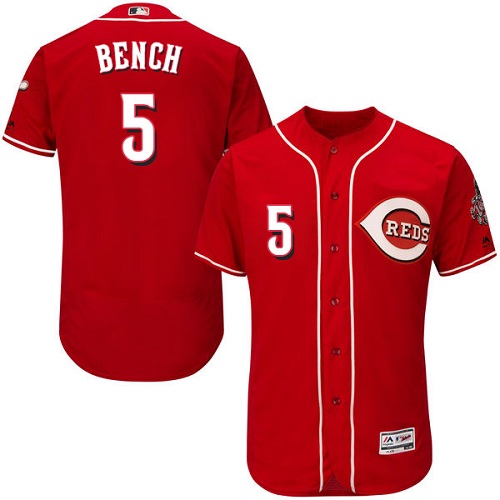 Reds #5 Johnny Bench Red Flexbase Authentic Collection Stitched MLB Jersey Reds #5 Johnny Bench Red Flexbase Authentic Collection Stitched MLB Jersey