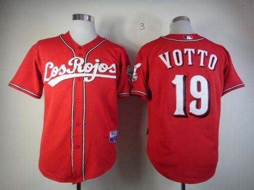Reds #19 Joey Votto Red Alternate Los Rojos Cool Base Stitched MLB Jersey Reds #19 Joey Votto Red Alternate Los Rojos Cool Base Stitched MLB Jersey
