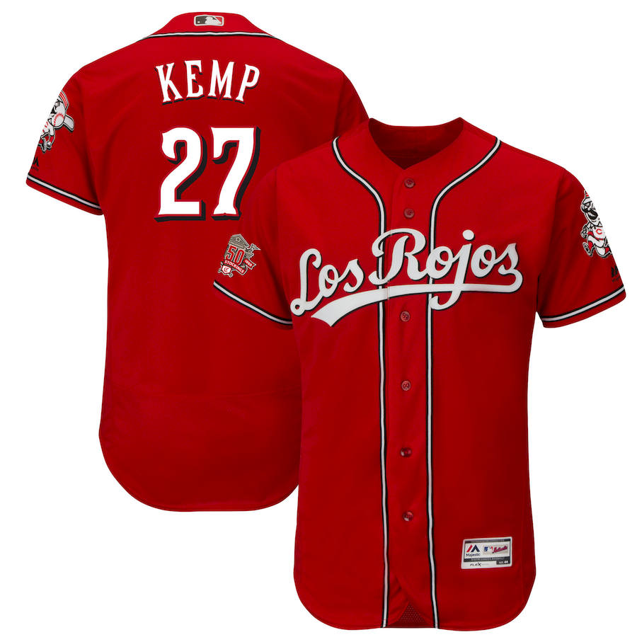 Cincinnati Reds #27 Matt Kemp Majestic Alternate Authentic Collection Flex Base Player Jersey Scarlet Cincinnati Reds #27 Matt Kemp Majestic Alternate Authentic Collection Flex Base Player Jersey Scarlet