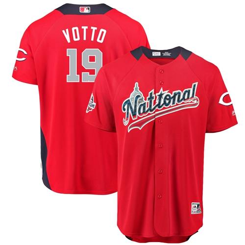 Reds #19 Joey Votto Red 2018 All-Star National League Stitched MLB Jersey Reds #19 Joey Votto Red 2018 All-Star National League Stitched MLB Jersey