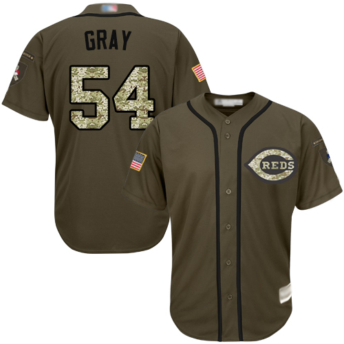 Reds #54 Sonny Gray Green Salute to Service Stitched MLB Jersey Reds #54 Sonny Gray Green Salute to Service Stitched MLB Jersey