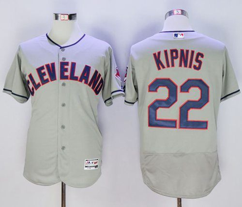 Indians #22 Jason Kipnis Grey Flexbase Authentic Collection Stitched MLB Jersey Indians #22 Jason Kipnis Grey Flexbase Authentic Collection Stitched MLB Jersey