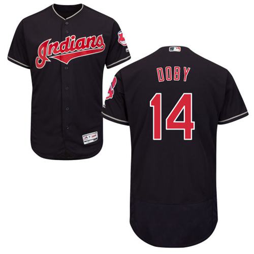 Indians #14 Larry Doby Navy Blue Flexbase Authentic Collection Stitched MLB Jersey Indians #14 Larry Doby Navy Blue Flexbase Authentic Collection Stitched MLB Jersey