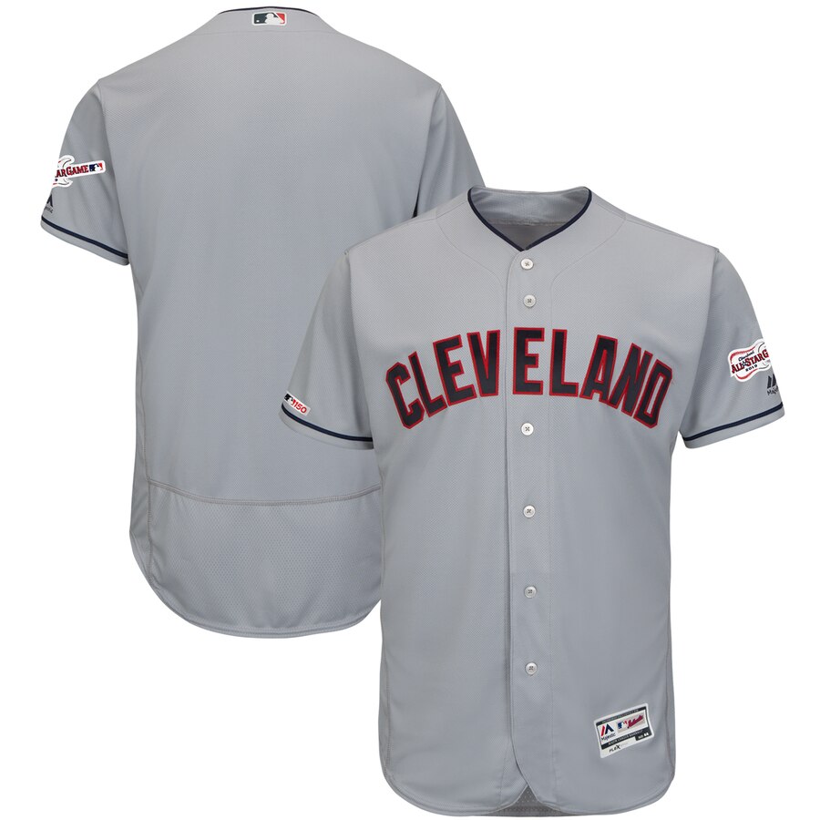 Cleveland Indians Blank Majestic Road 2019 All-Star Game Patch Flex Base Team Jersey Gray Cleveland Indians Blank Majestic Road 2019 All-Star Game Patch Flex Base Team Jersey Gray