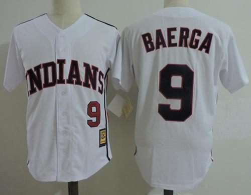 Mitchell And Ness Indians #9 Carlos Baerga White Throwback Stitched MLB Jersey Mitchell And Ness Indians #9 Carlos Baerga White Throwback Stitched MLB Jersey