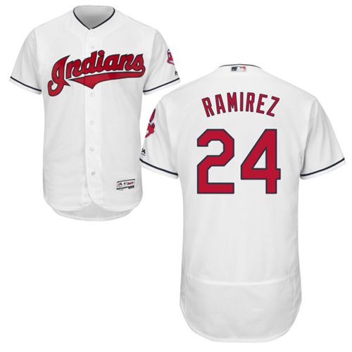 Indians #24 Manny Ramirez White Flexbase Authentic Collection Stitched MLB Jersey Indians #24 Manny Ramirez White Flexbase Authentic Collection Stitched MLB Jersey