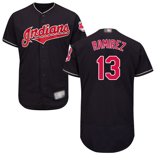 Indians #13 Hanley Ramirez Navy Blue Flexbase Authentic Collection Stitched MLB Jersey Indians #13 Hanley Ramirez Navy Blue Flexbase Authentic Collection Stitched MLB Jersey